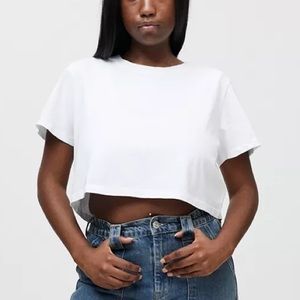 Urban Outfitters NWOT Best Friend White Crop Tee
